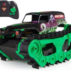 Official Grave Digger Trax All-Terrain Remote Control Outdoor Vehicle, 1:15 Scale, Kids Toys for Boys and Girls Ages 4-6+